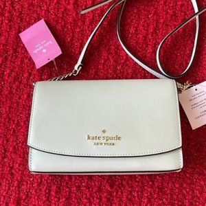 Kate Spade Staci Small Flap Crossbody Crystal Blue
